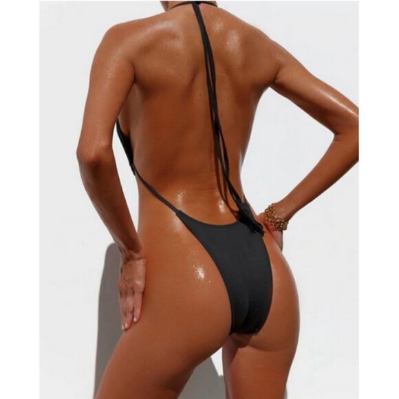 💕MINIMALE ANIMALE💕 Belafonte Showgirl Suit ~ One Piece Swimsuit Ipanema Brown - Picture 3 of 8